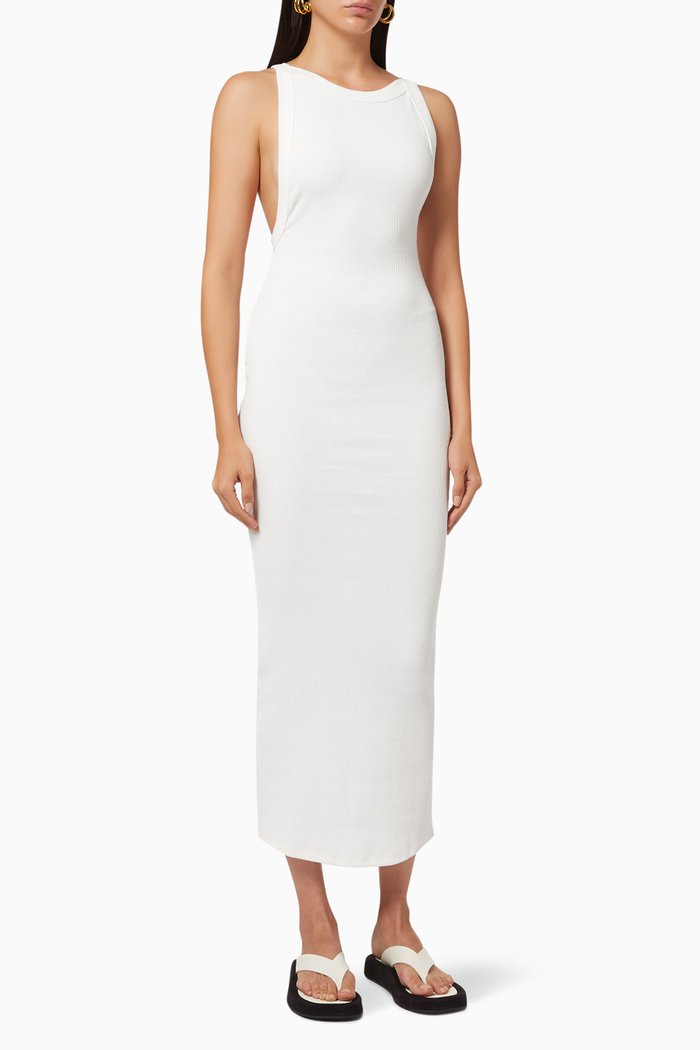 

Maribel Tank Dress in Cotton Rib, Neutral