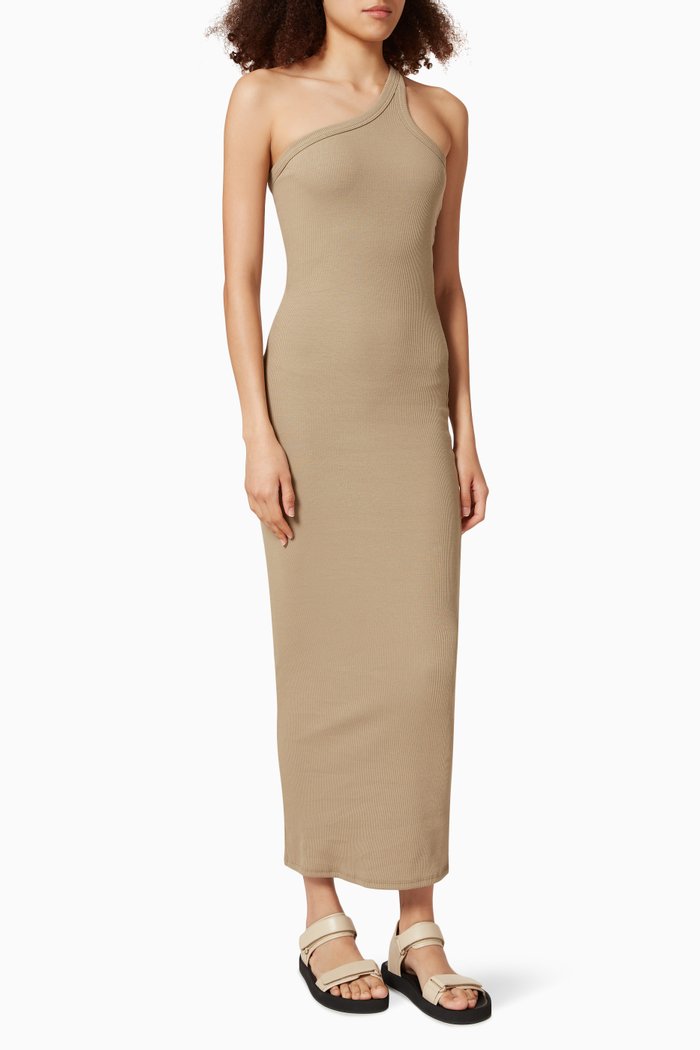 

Gael Dress in Cotton Rib, Brown
