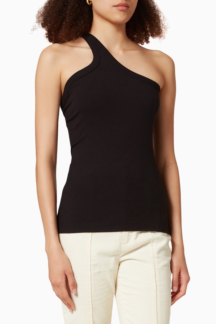 

Driss Tank Top in Stretch Rib, Black