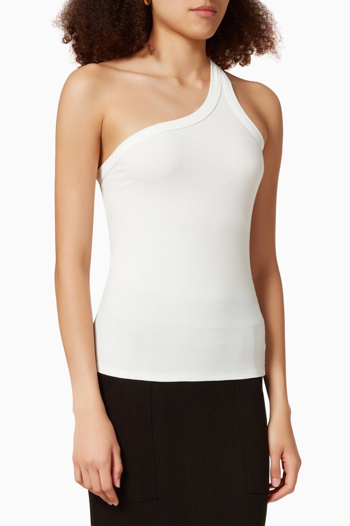

Driss Tank Top in Stretch Rib, Neutral