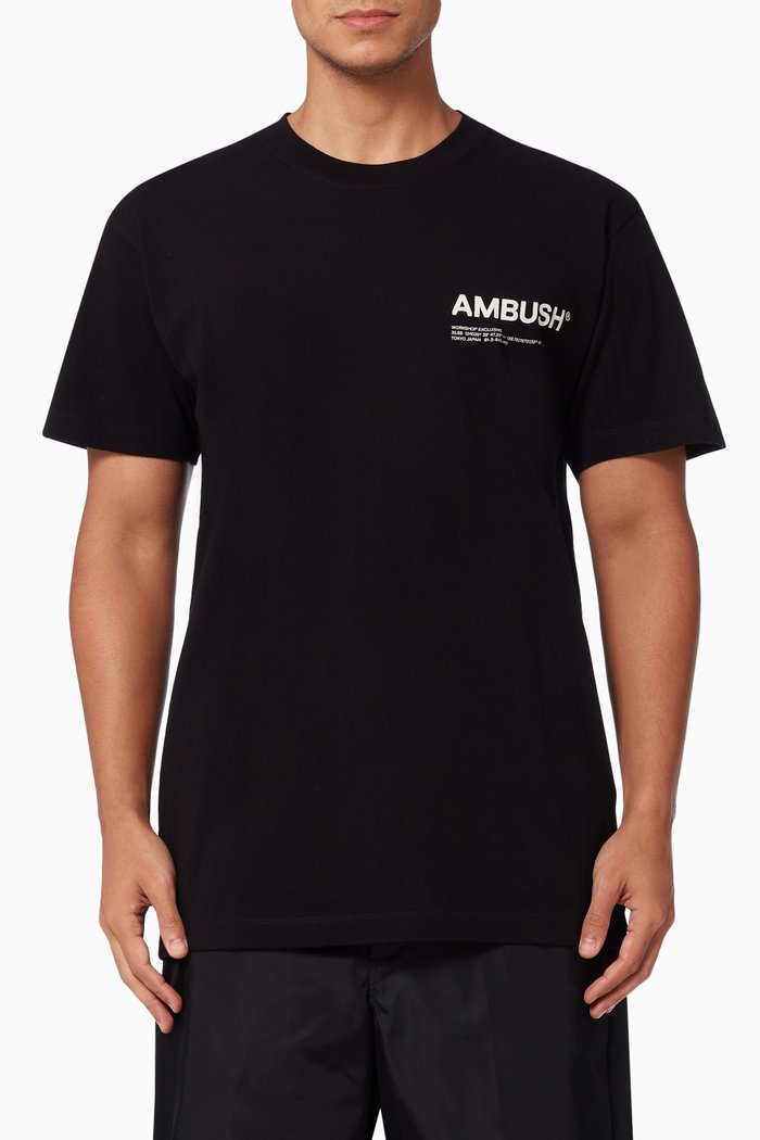 

Workshop Logo T-shirt in Cotton Jersey, Black