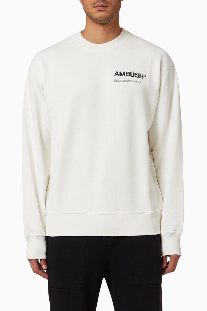 

Workshop Logo Sweatshirt in Cotton Fleece, Neutral