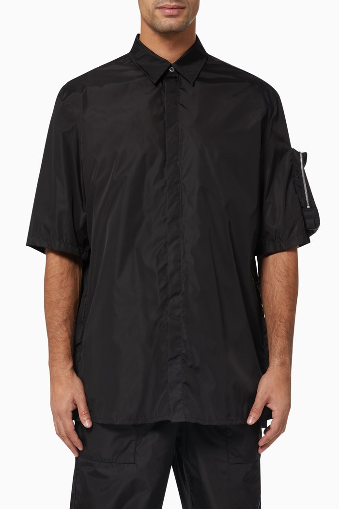

Pocket Shirt in Nylon, Black