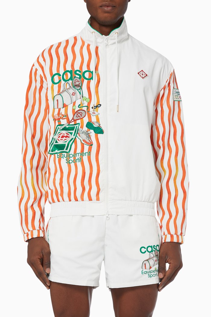 

Casa Sport Track Top in Nylon, Orange