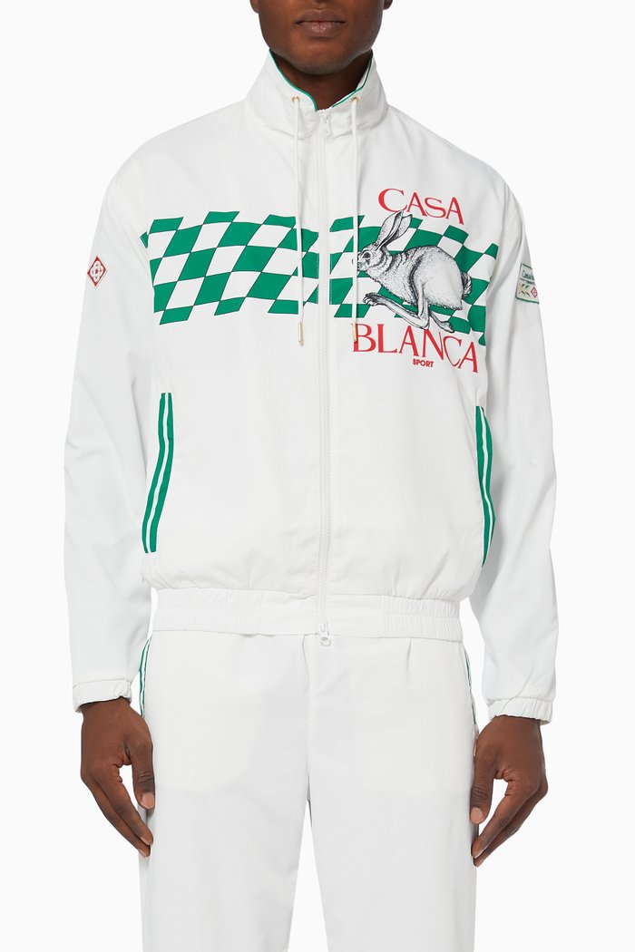 

Casa Sport Track Top in Nylon, White