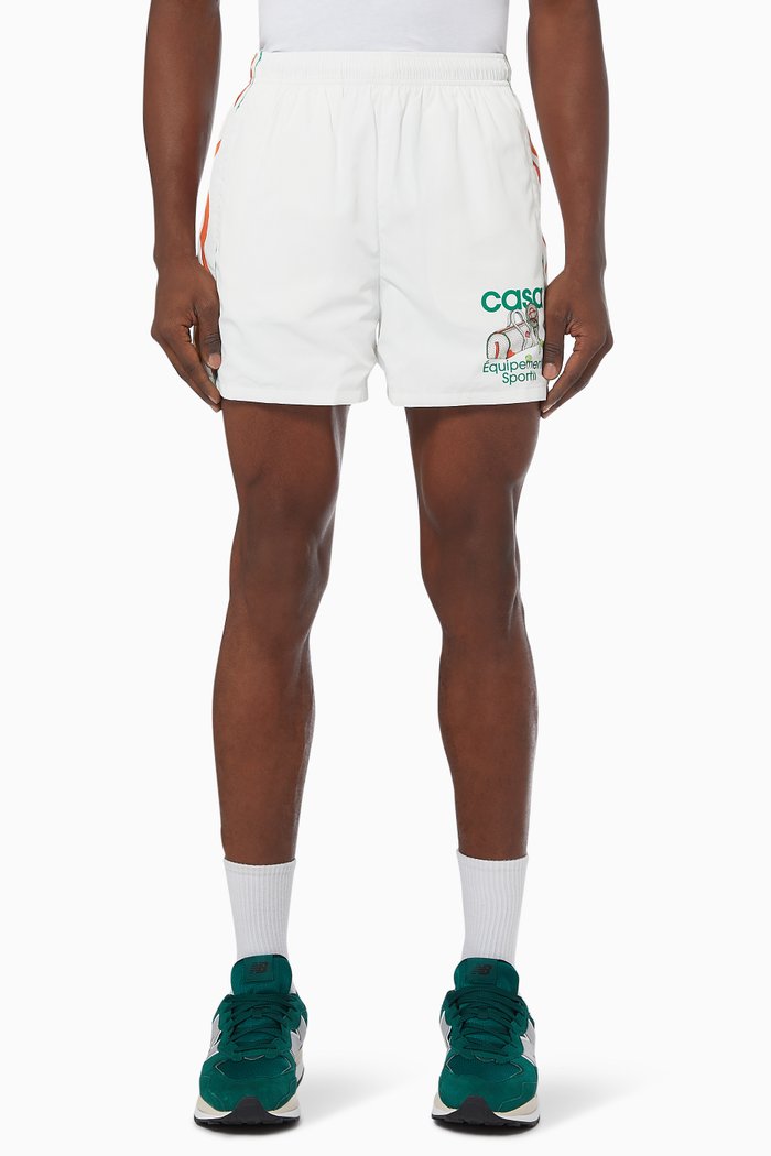 

Équipement Spotif Track Shorts in Nylon, White