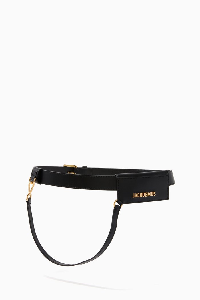 

La Ceinture Porte Cartes in Leather, Black