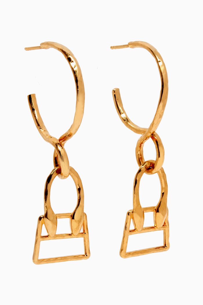 

Les Creoles Chiquita Hoop Earrings in Brass, Gold