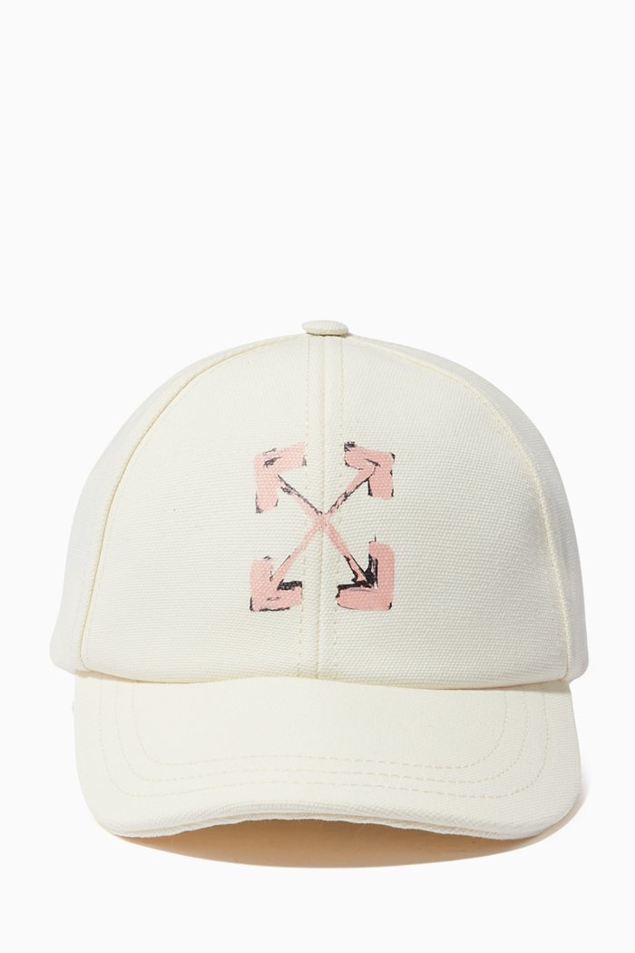 

Arrows Baseball Cap in Cotton, White