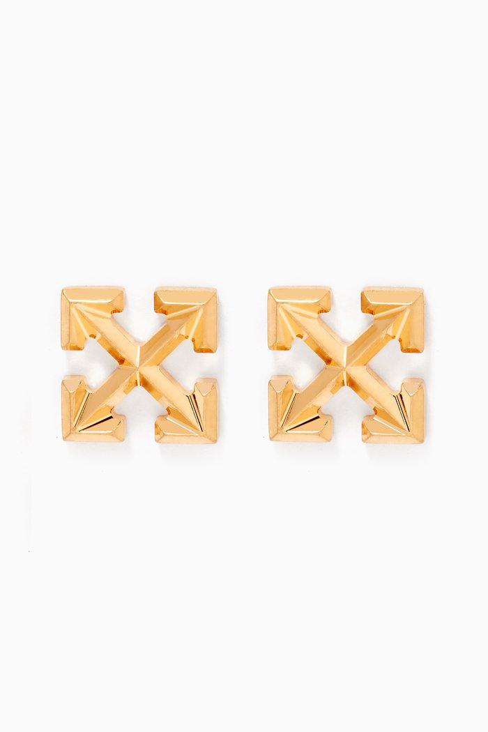 

Mini Arrow Stud Earrings in Brass, Gold