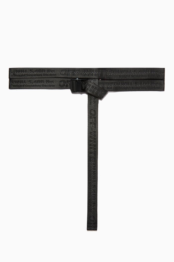 

Mini Classic Industrial Belt in Jacquard Nylon, Black