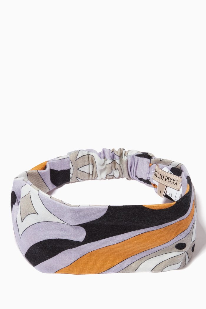 St. Amelie Print Headband in Stretch Jersey, Multicolour