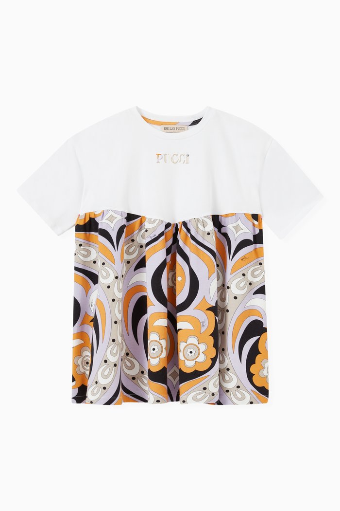 

Printed Top in Stretch Jersey, Multicolour