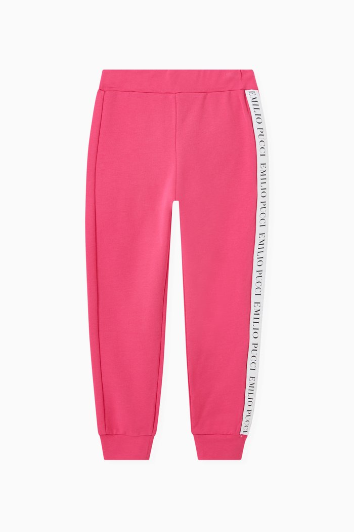 

Pucci Logo Tape Sweatpants in Stretch Fleece, Pink