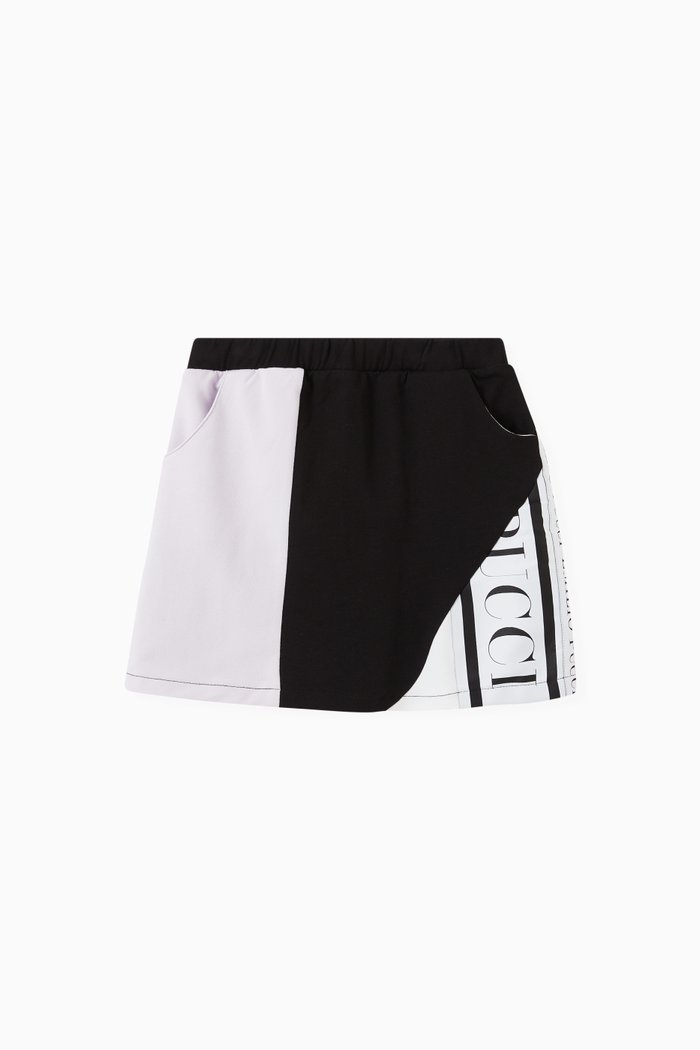 

Pucci Colour Block Skirt in Stretch Fleece, Black
