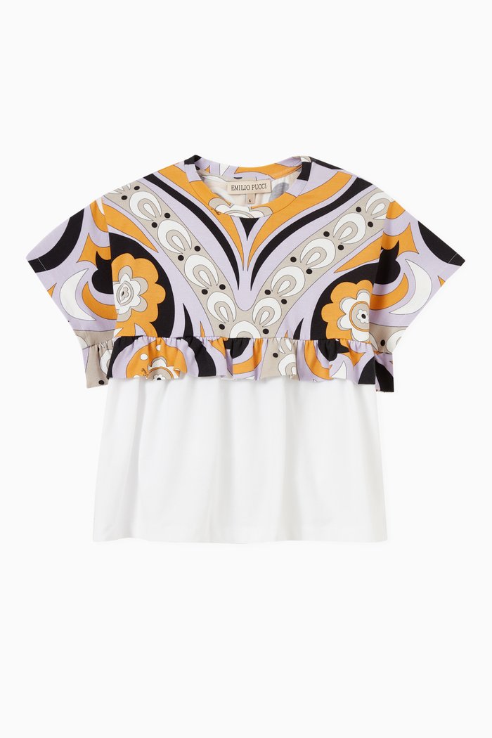 

St. Amelie Printed Top in Stretch Jersey, Multicolour