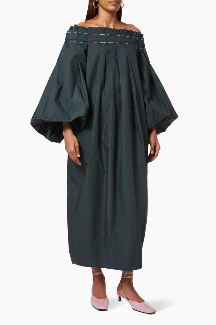 

Heloni Dress in Cotton, Blue