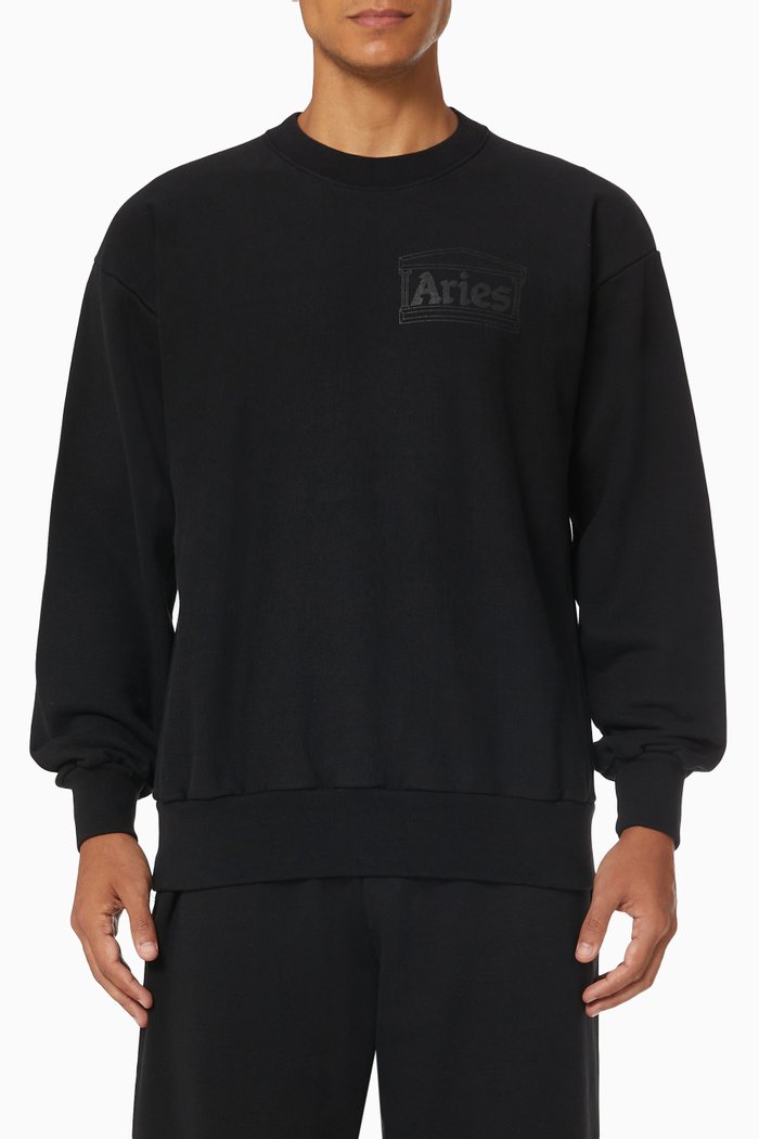 

Premium Temple Sweatshirt in Cotton Fleece, Black