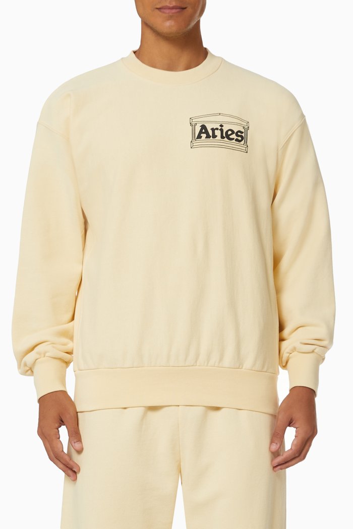 

Premium Temple Sweatshirt in Cotton Fleece, Neutral