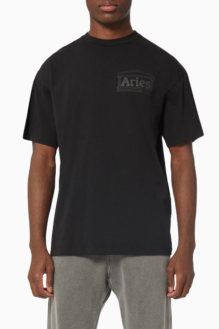 

Temple T-shirt in Cotton Jersey, Black