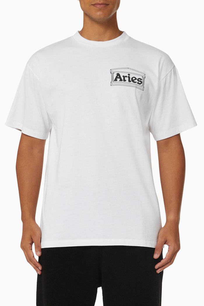 

Temple T-shirt in Cotton Jersey, White