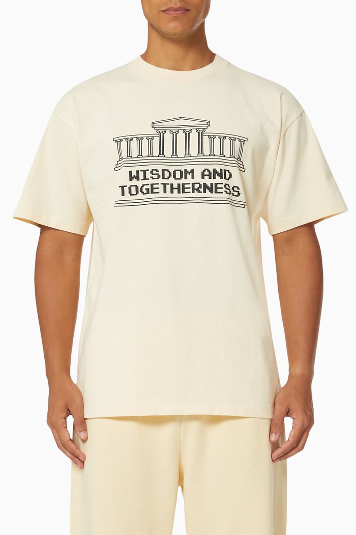 

Wisdom & Togetherness T-shirt in Cotton Jersey, Neutral