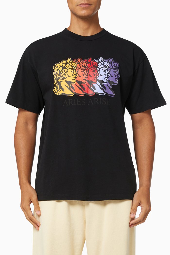 

Roman Head T-shirt in Cotton Jersey, Black