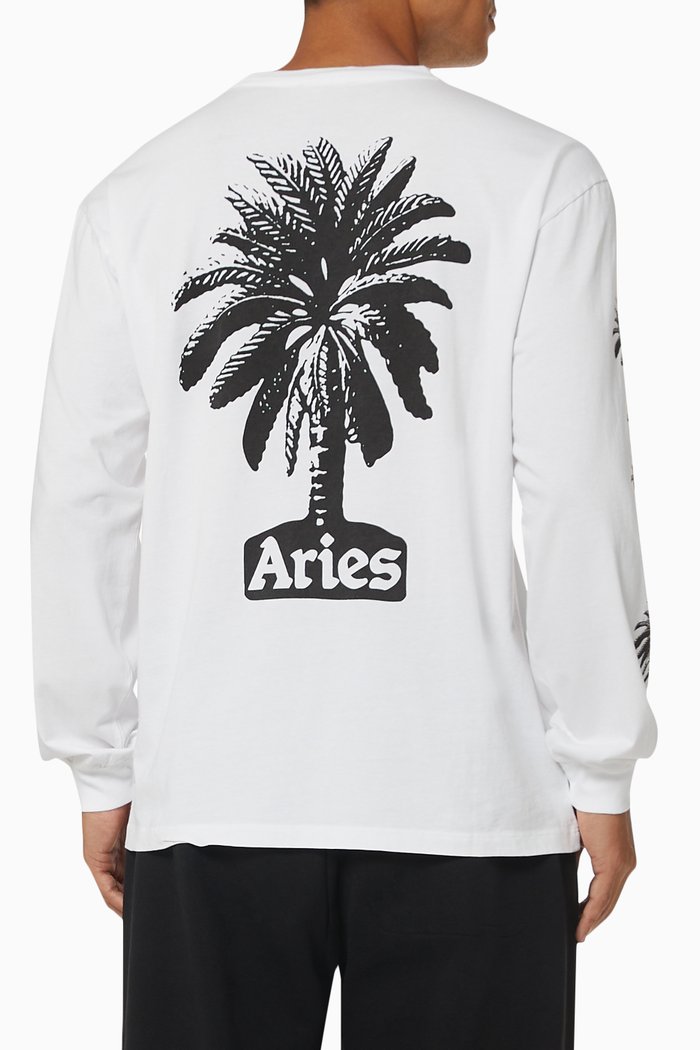 Palm T-shirt in Cotton Jersey, White
