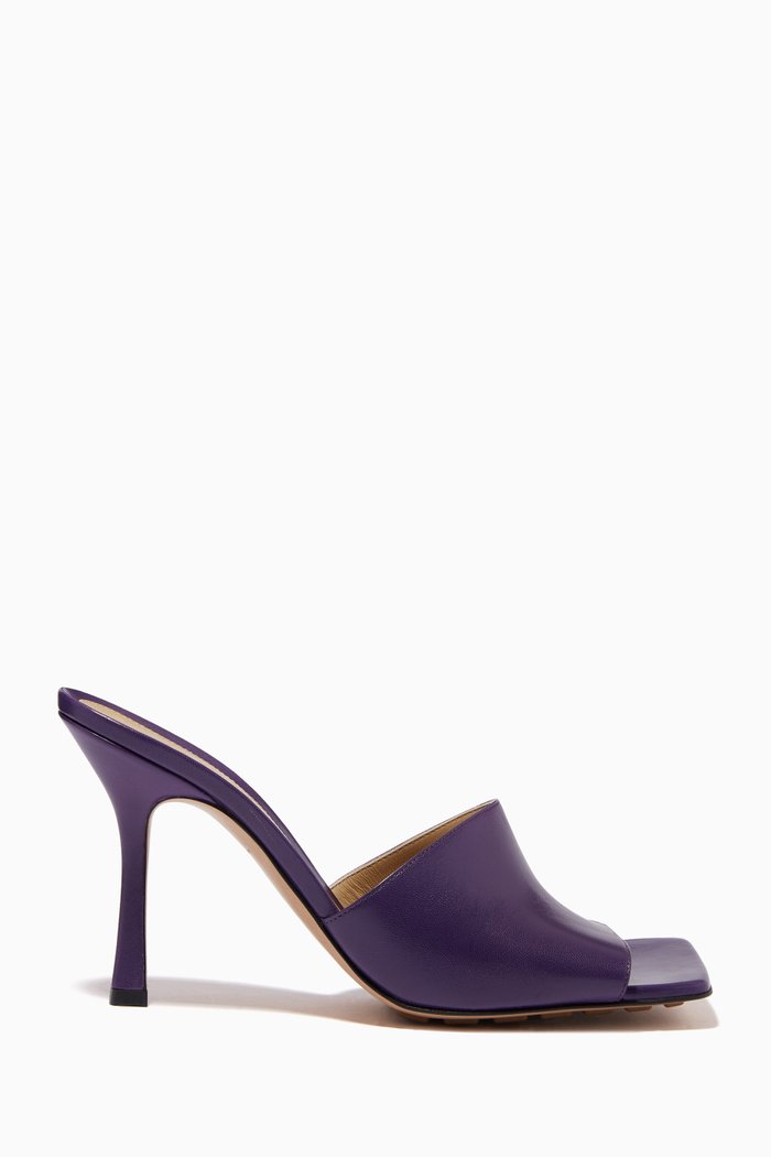 

Stretch Mule Sandals in Nappa, Purple
