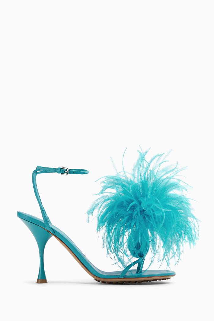 

Feather Dot Sandals in Nappa, Blue