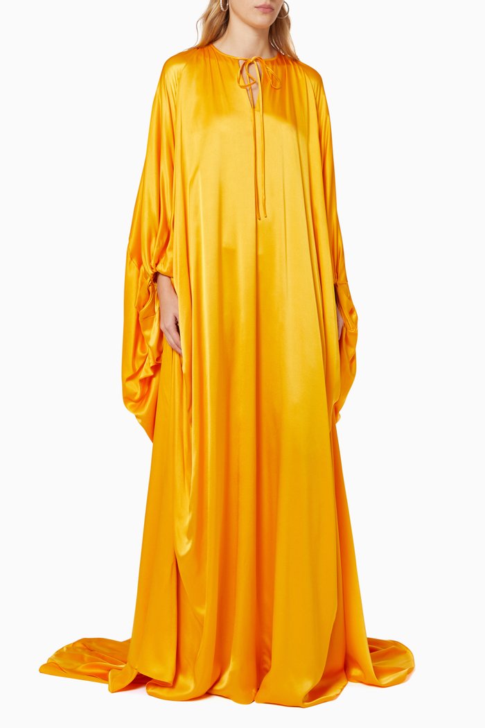 

Hestia Dress in Satin, Yellow