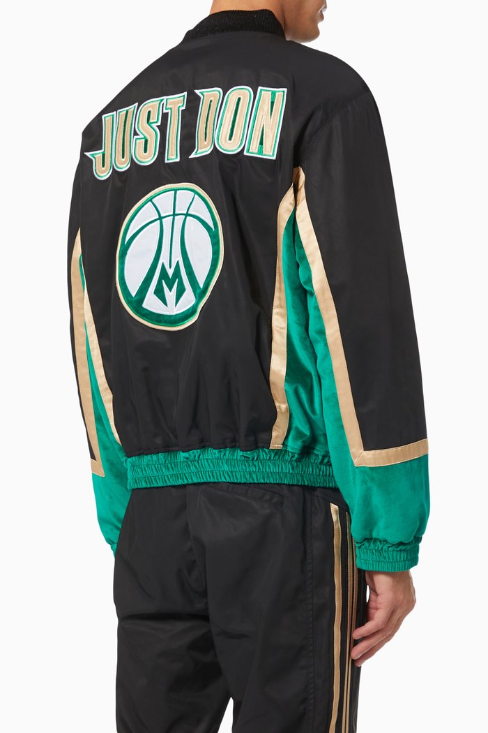 

Milwaukee Bucks Reversible Bomber Jacket in Memory Taffeta, Black
