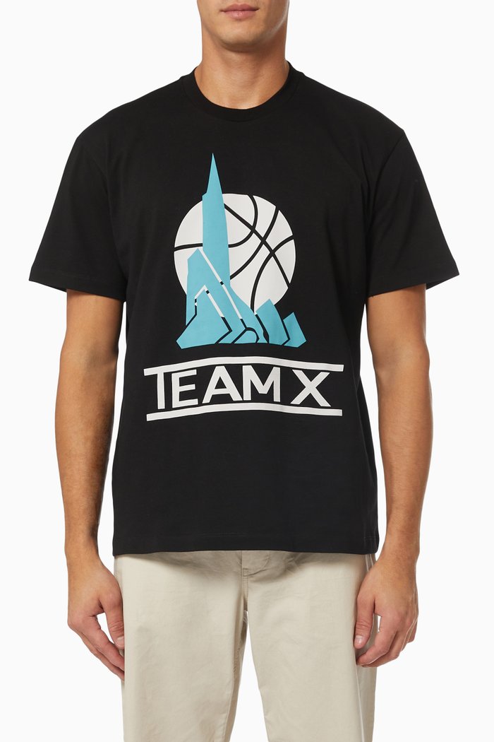 

Team X T-shirt in Cotton Jersey, Black