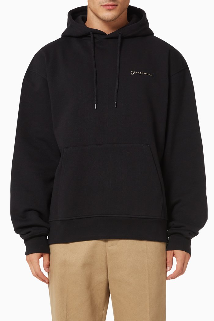 

Le Sweatshirt Brodé in Organic Cotton Jersey, Black