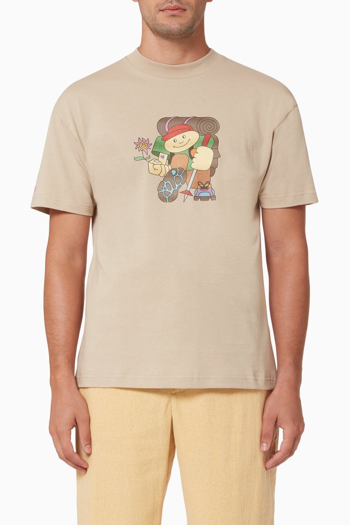 Le T-shirt Trek in Cotton Jersey, Neutral