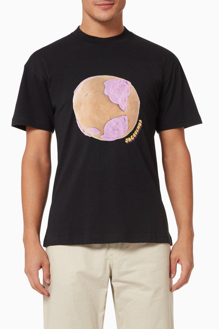

Le T-shirt Monde in Cotton Jersey, Black