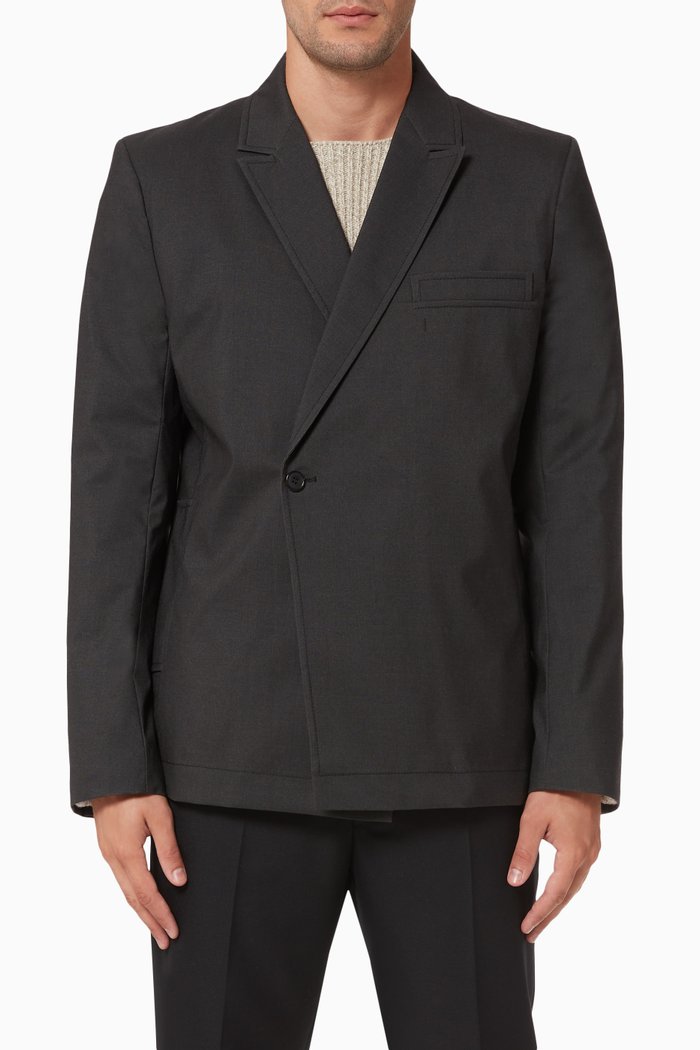 

La Veste Moulin in Virgin Wool, Grey