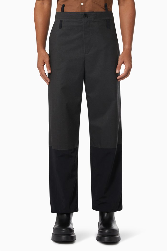 

Le Pantalon Esca in Wool & Nylon, Grey