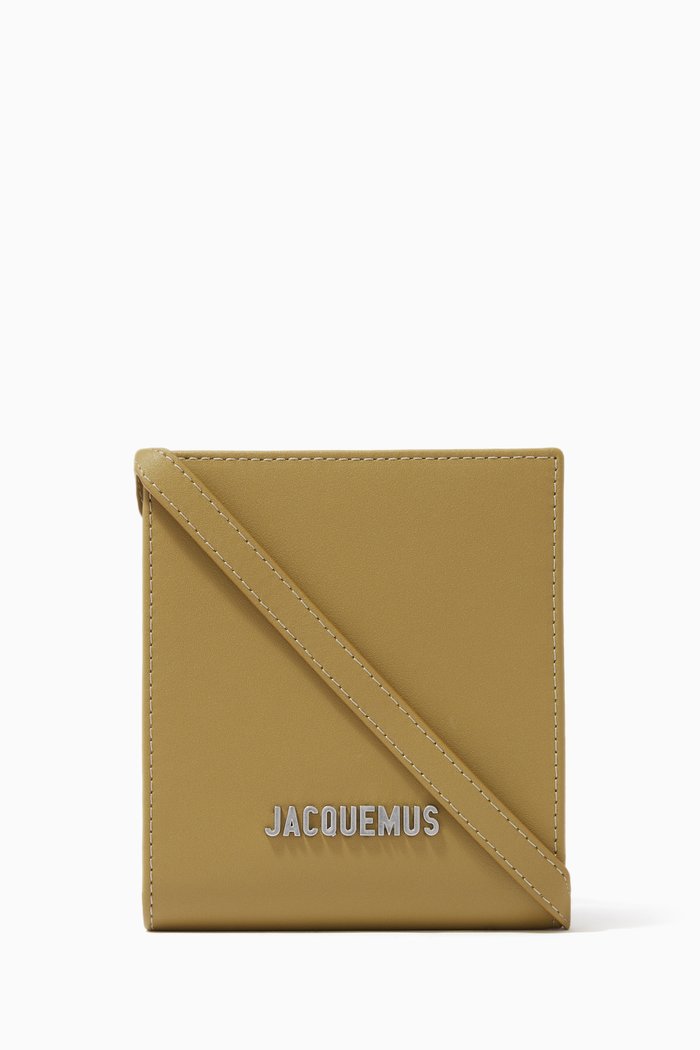 

Le Gadjo Strapped Wallet in Leather, Neutral