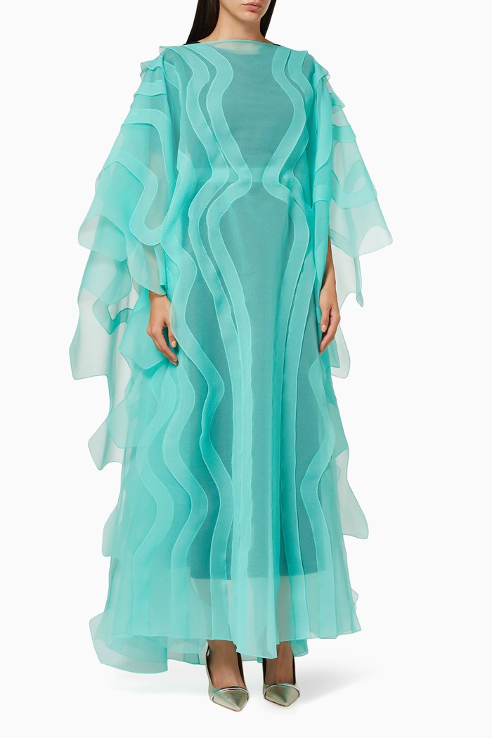 

Cascading Overlay in Organza, Green
