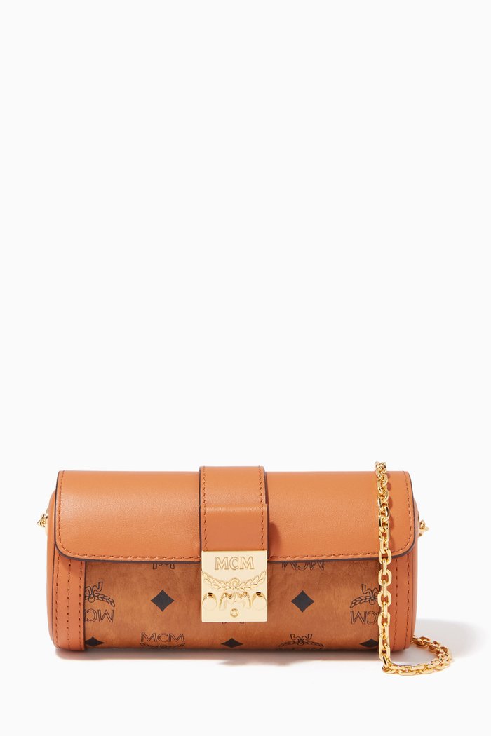 

Tracy Cylinder Bag in Visetos, Brown