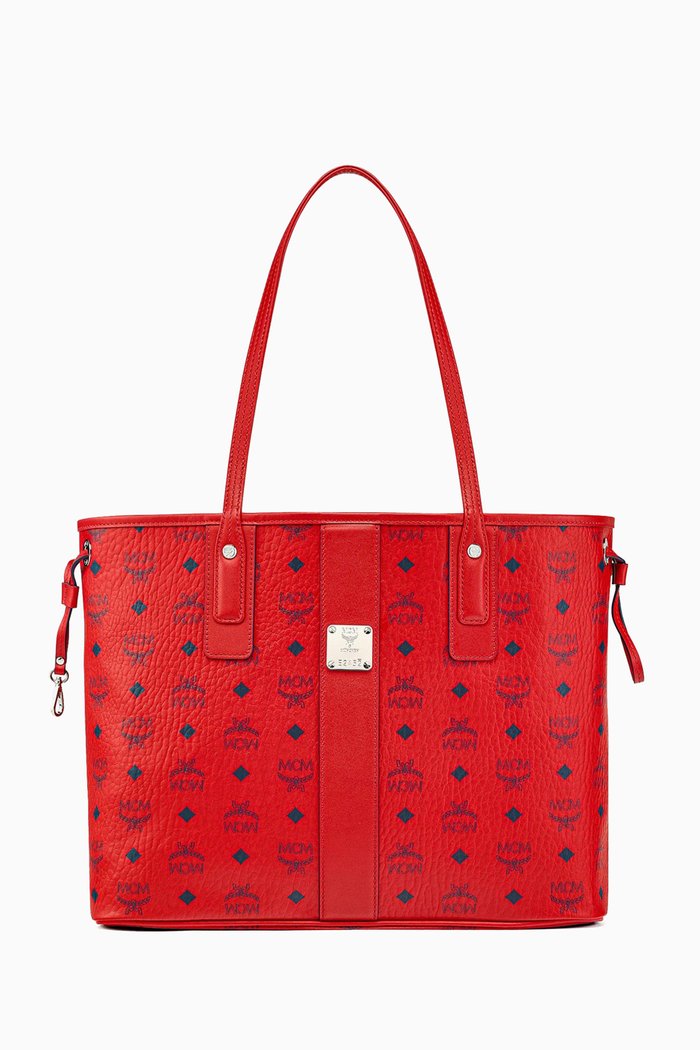 

Medium Reversible Liz Shopper in Visetos, Red