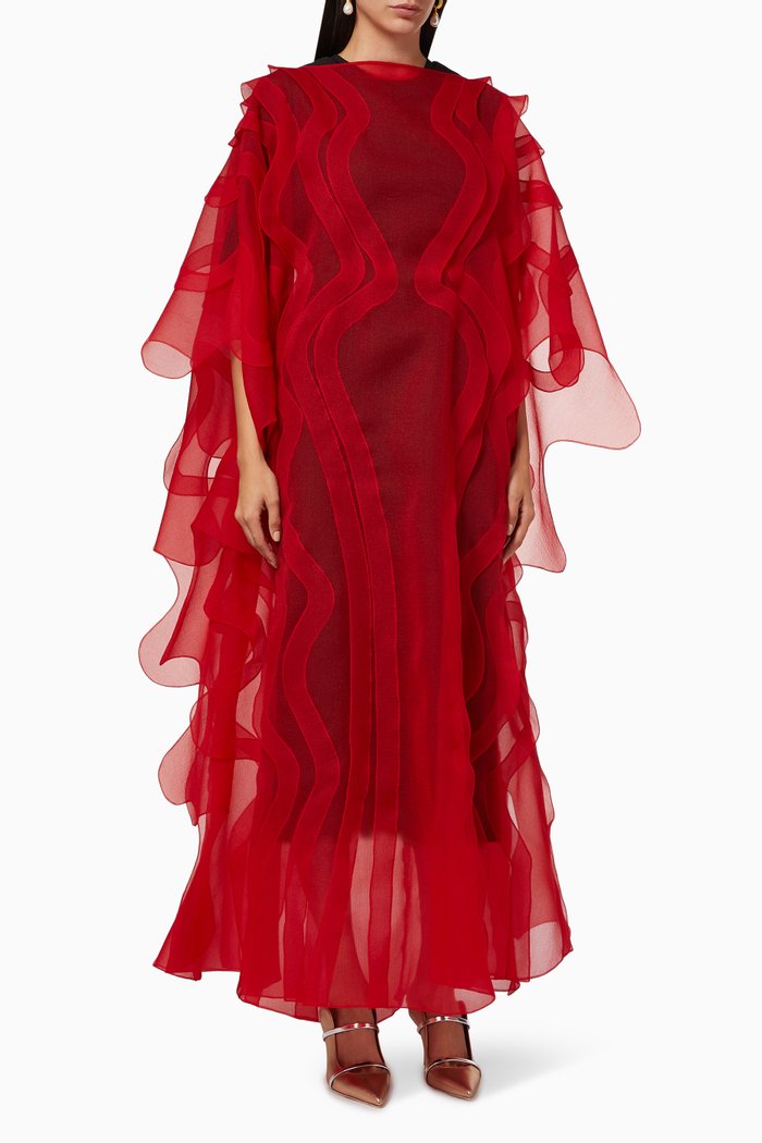 

Cascading Overlay in Organza, Red