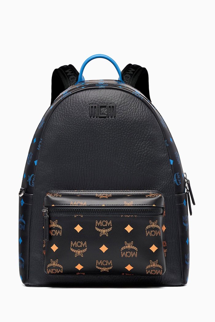 

Stark Backpack in Color Splash Logo Leather 16", Black