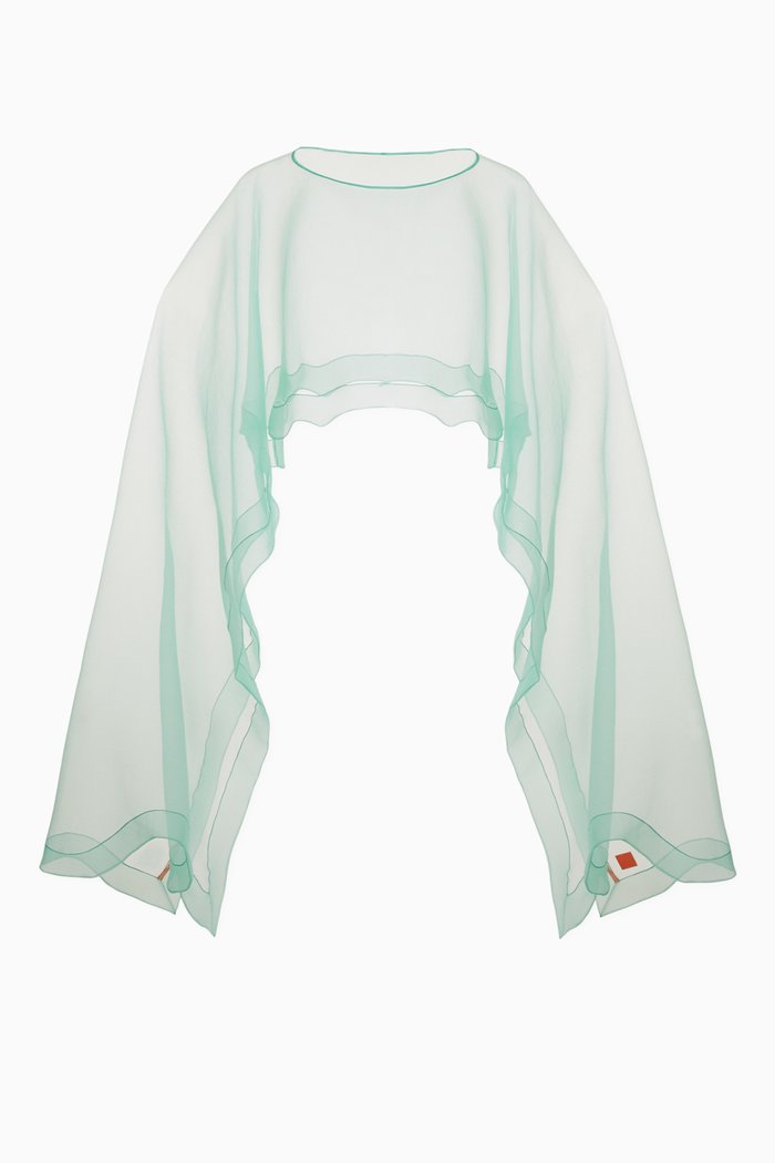 

Rotating Overlay in Organza, Green