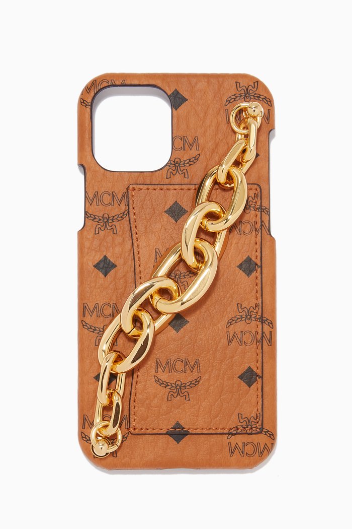 

iPhone 12/12 Pro Case with Chain Handle & Card Slot, Brown