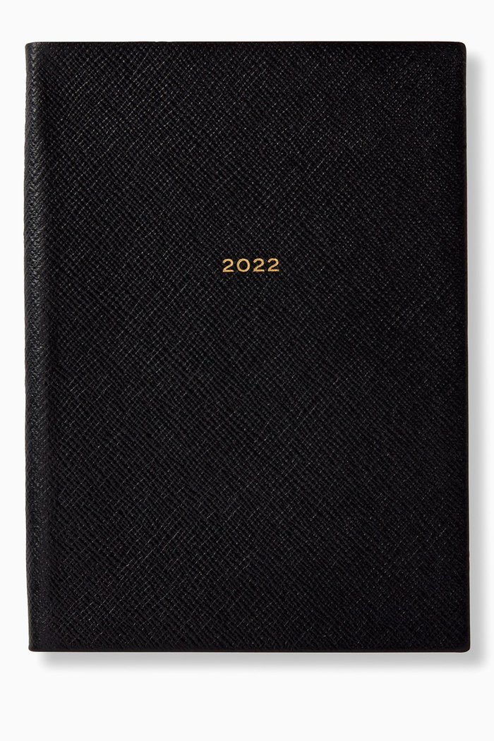 

2022 Soho Diary with Pocket in Crossgrain Lambskin, Black