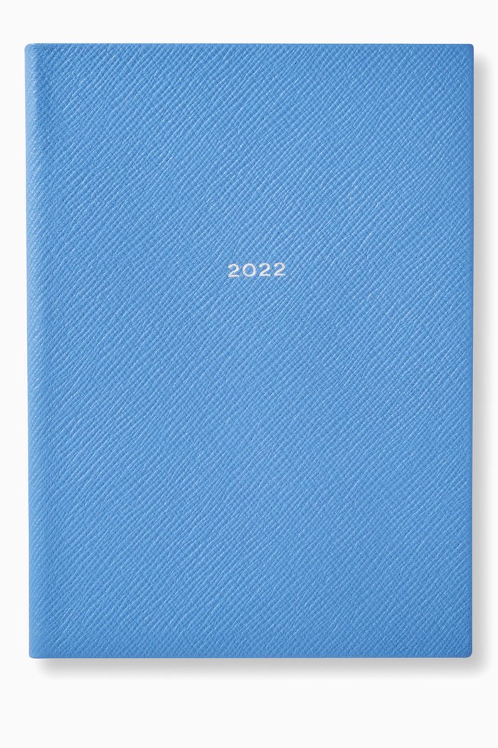 

2022 Soho Diary with Pocket in Crossgrain Lambskin, Blue