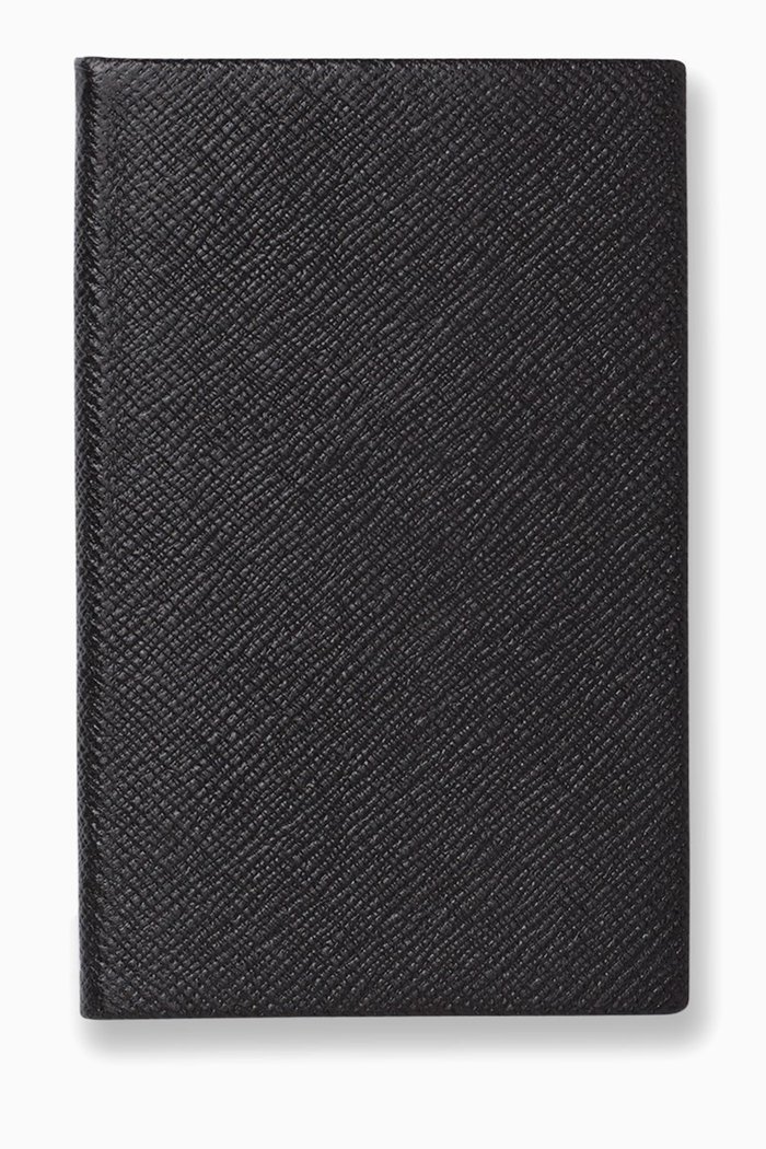 Panama Notebook in Crossgrain Leather, Black