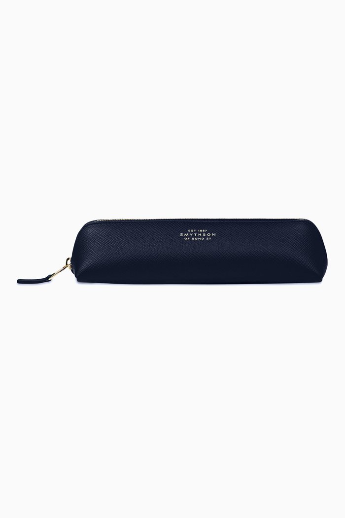 

Panama Pencil Case in Crossgrain Calf Leather, Blue